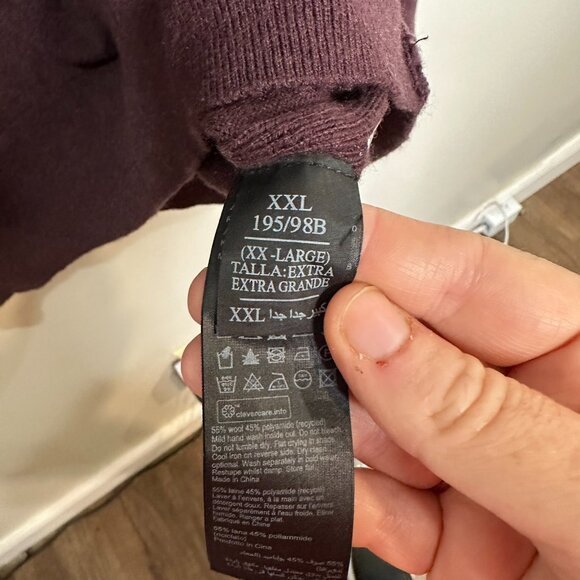 Allsaints Raven Quarter 1\4 Half Zip Sweatshirt Size XXL Maroon Oxblood Red - Picture 6 of 11